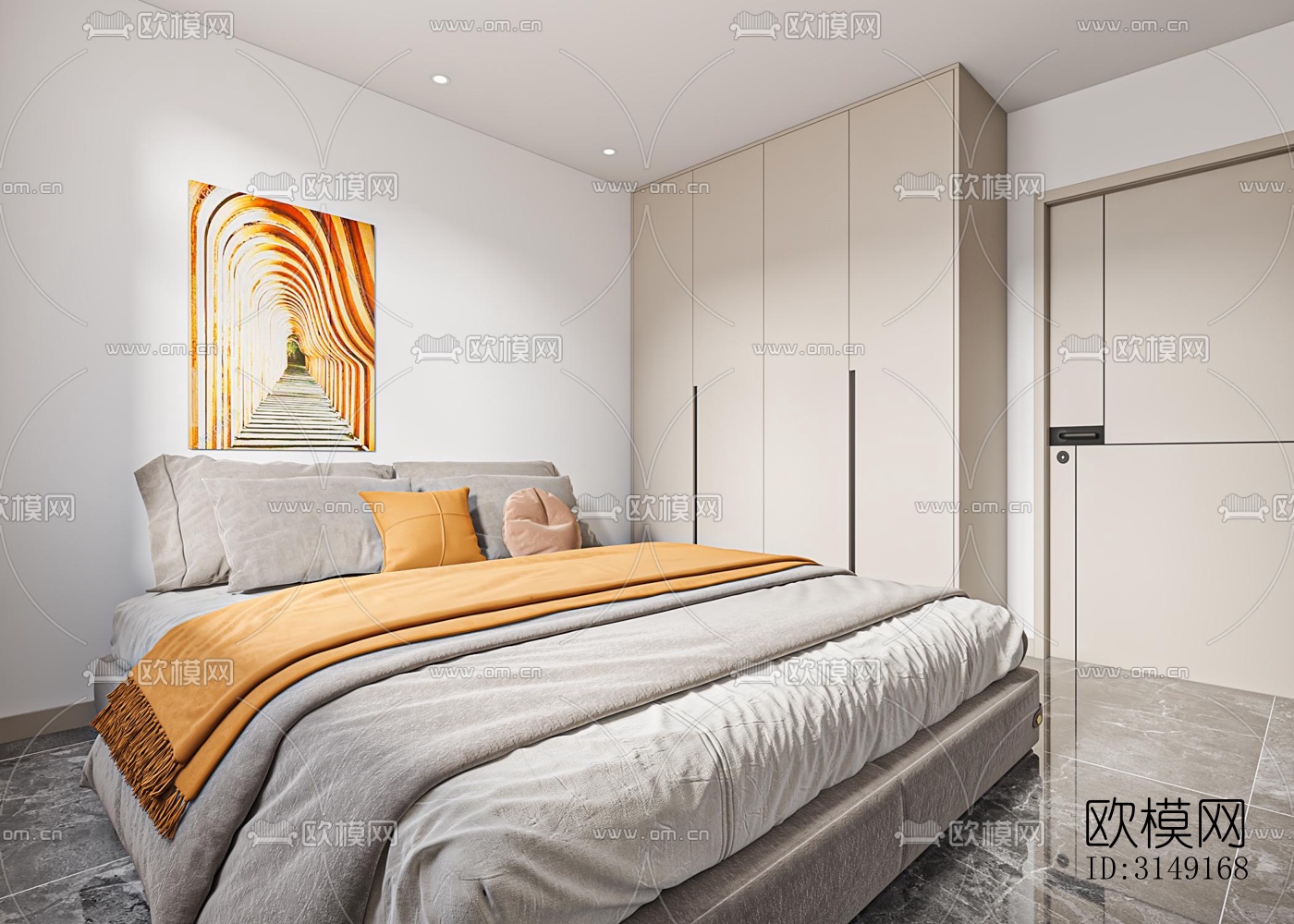 现代平层效果图下载（渲染图7）