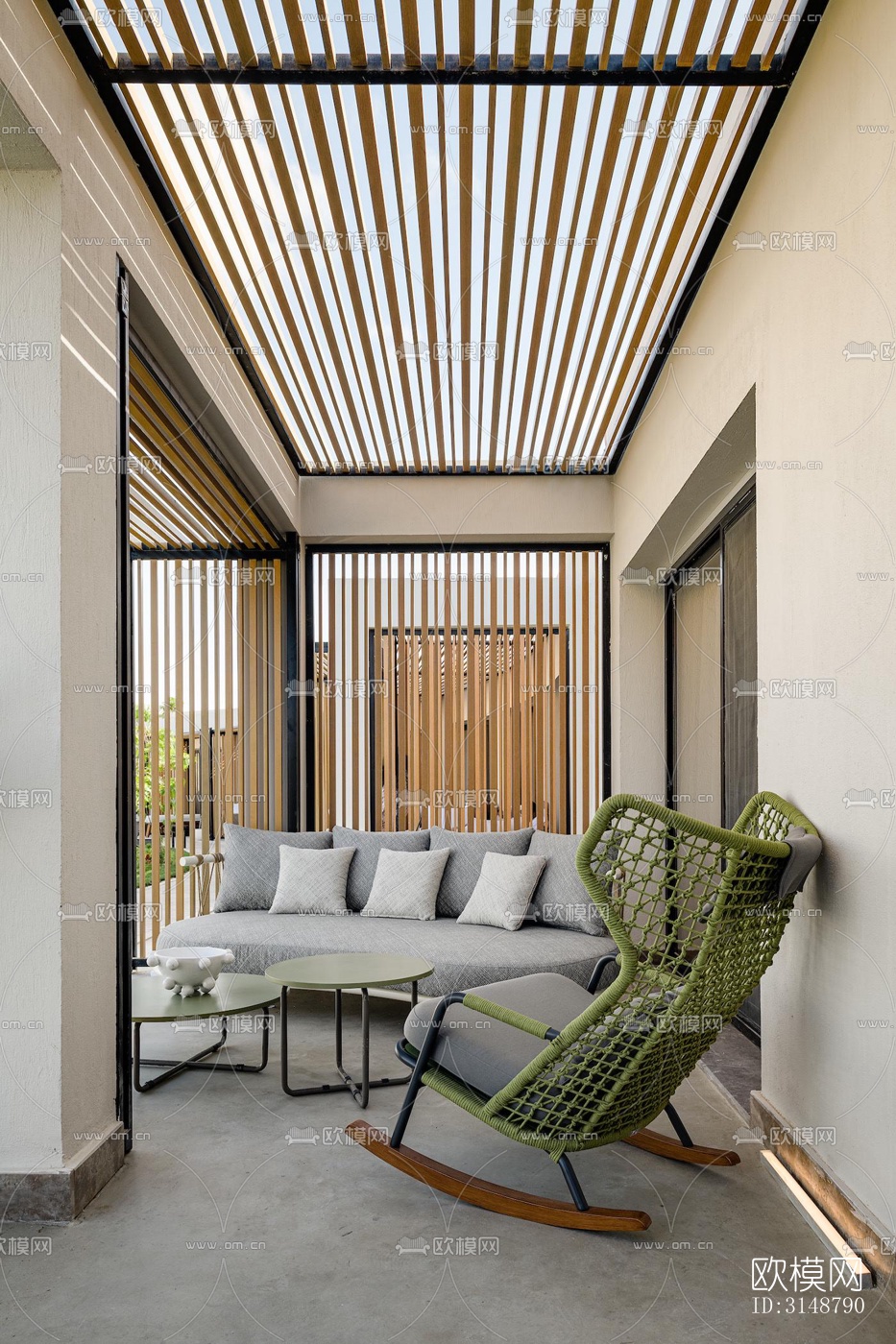 侘寂平层效果图下载（渲染图13）