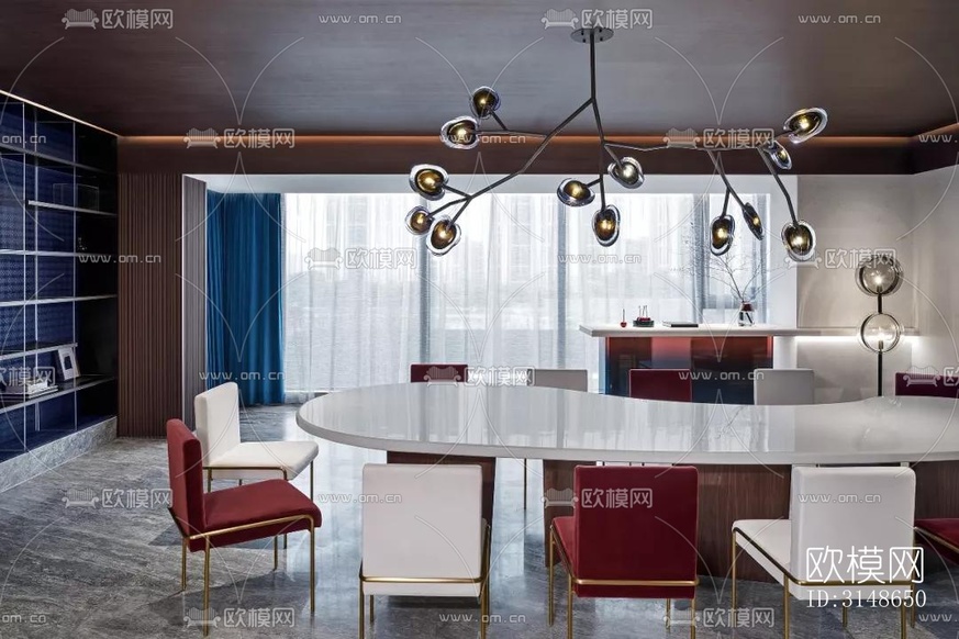 现代大平层效果图下载(渲染图20)