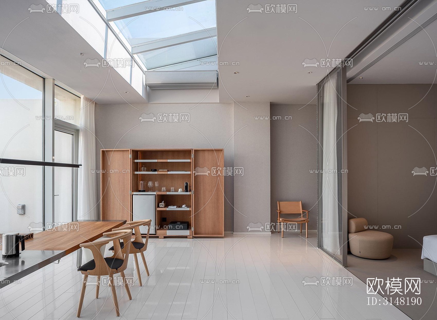 现代酒店民宿效果图下载（渲染图4）