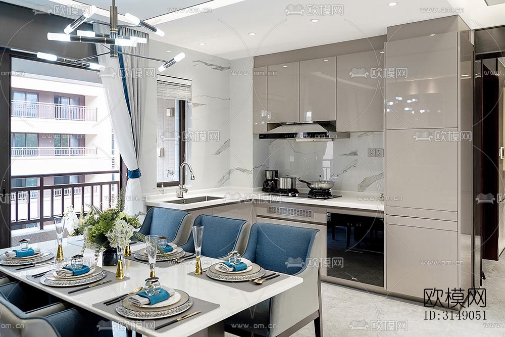 欧式平层效果图下载（渲染图11）