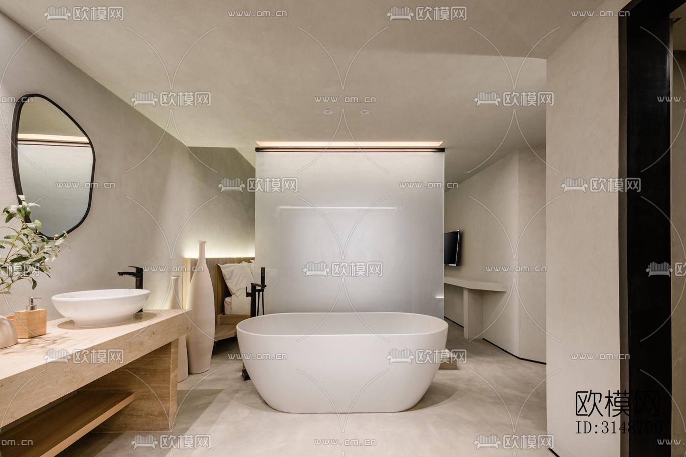 侘寂平层效果图下载（渲染图11）