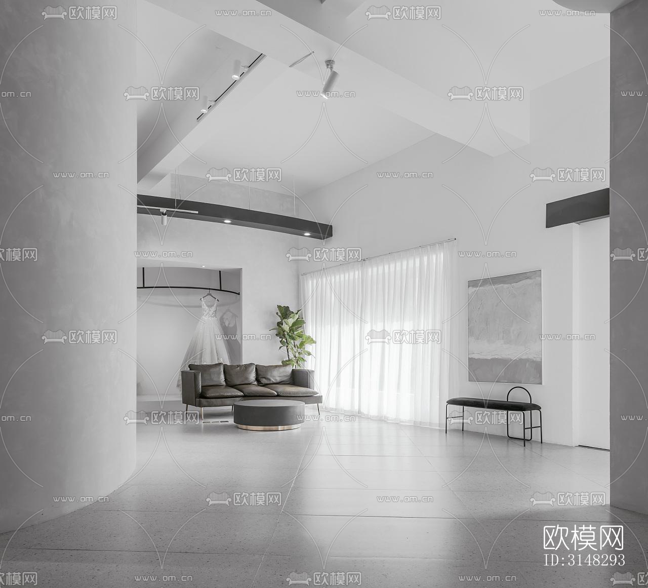 高级灰零售店铺效果图下载（渲染图10）