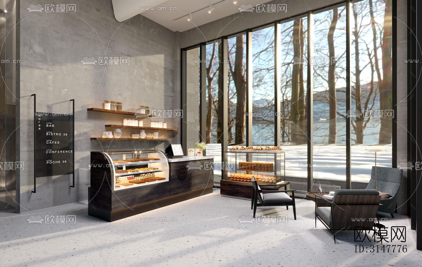 现代图书馆效果图下载（渲染图5）