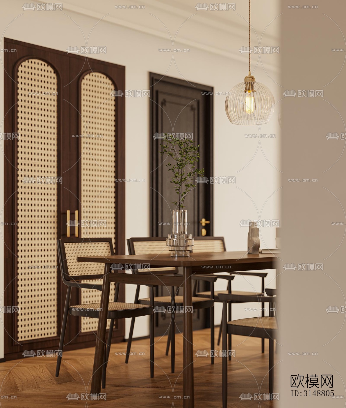 侘寂平层效果图下载（渲染图5）