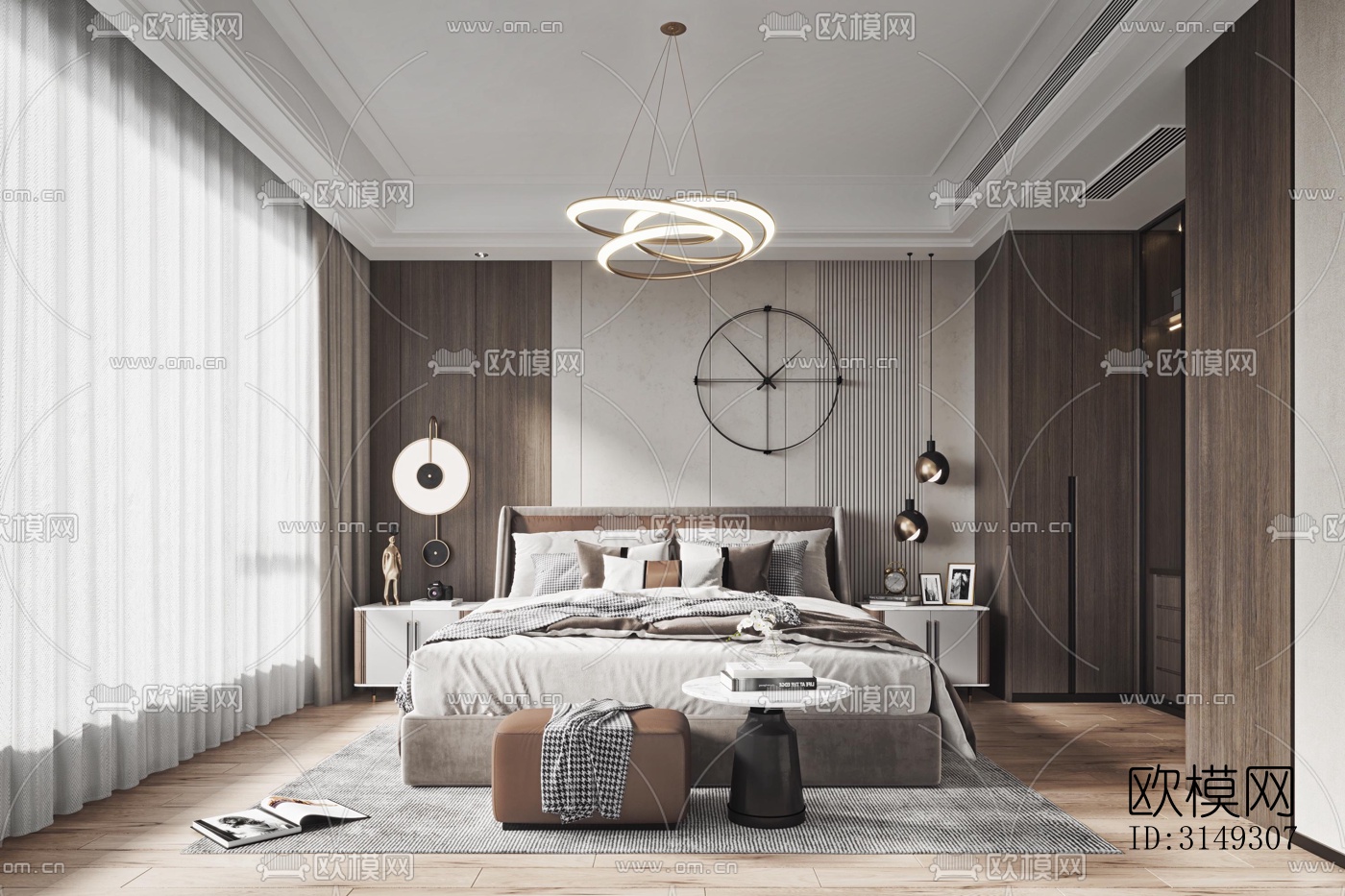 现代平层效果图下载（渲染图4）