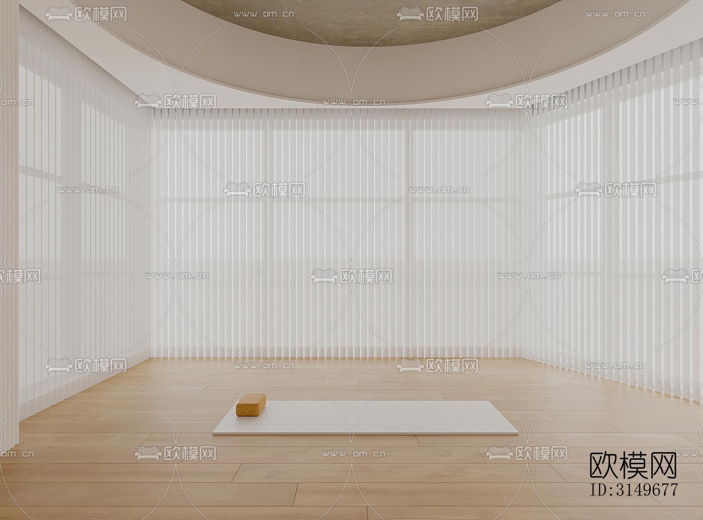 原木风健身房效果图下载（渲染图5）