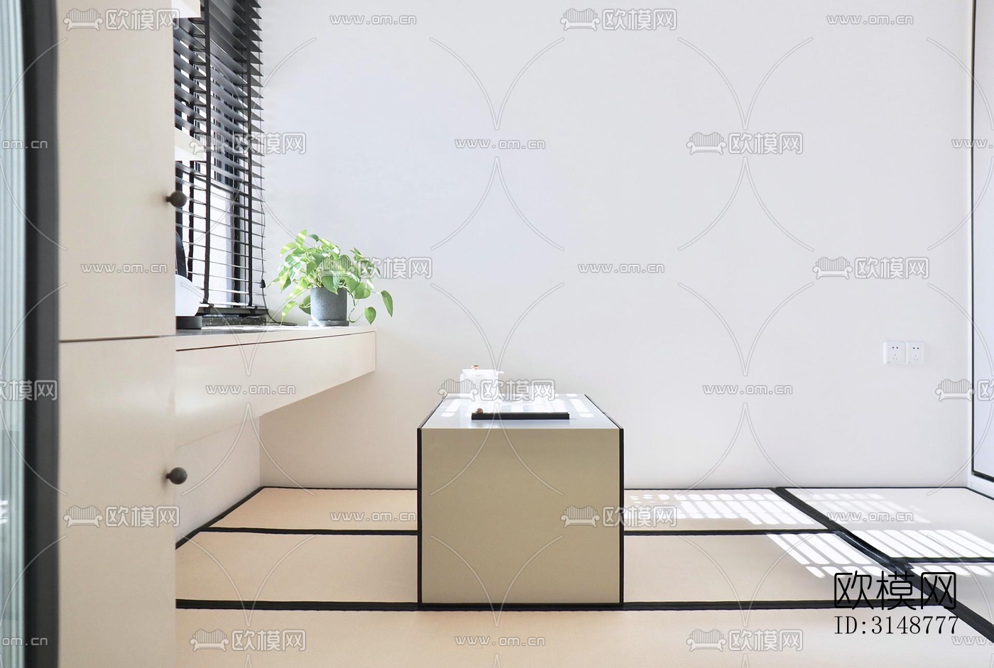 侘寂平层效果图下载（渲染图15）