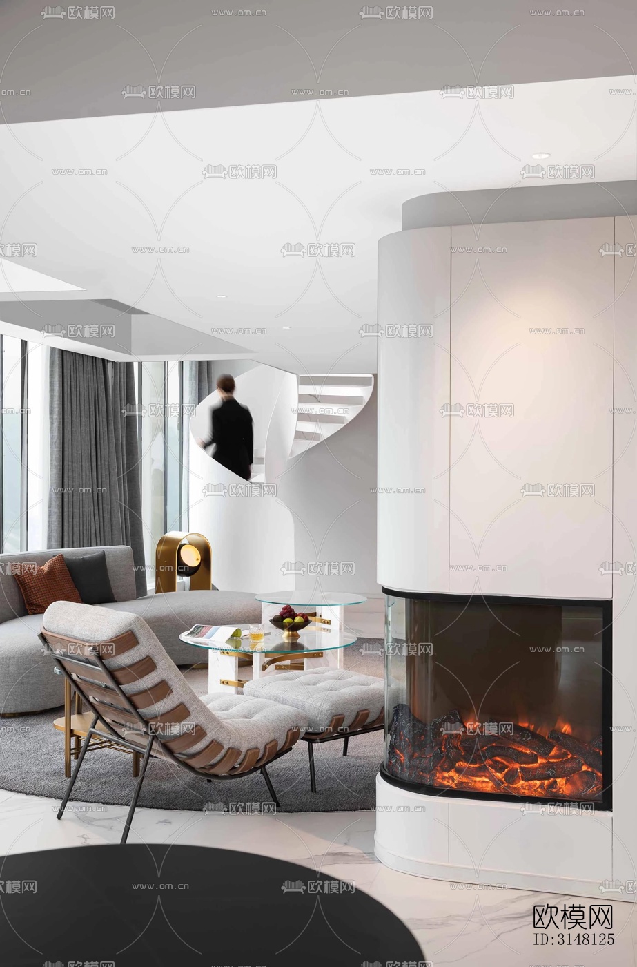 现代酒店民宿效果图下载（渲染图11）