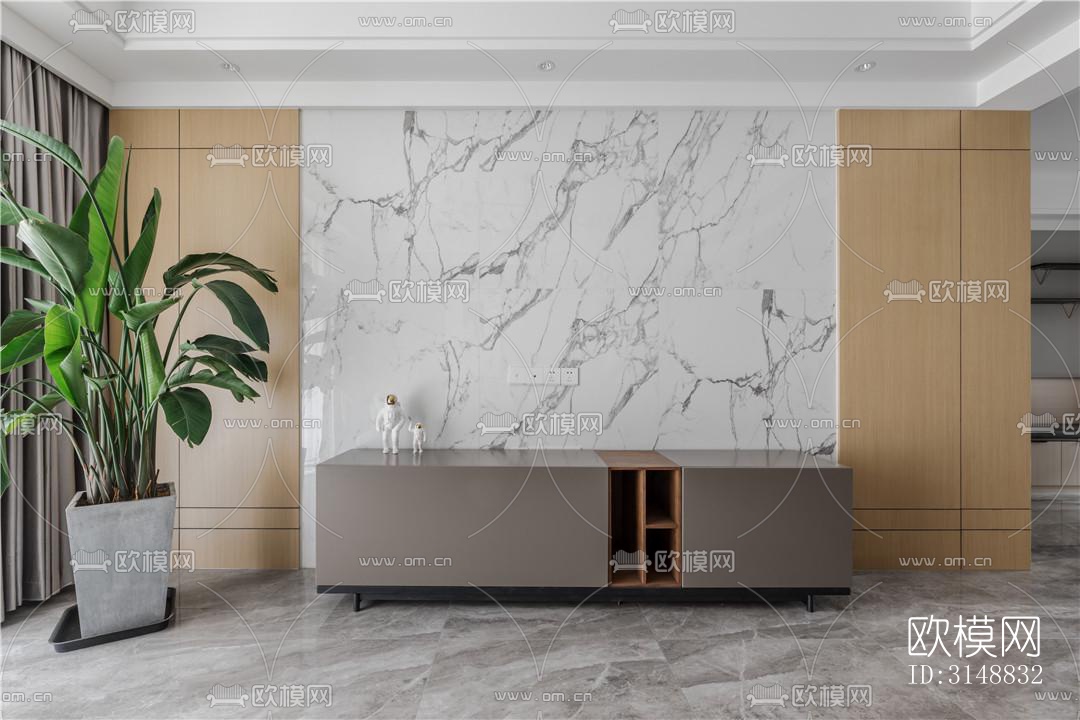 北欧平层效果图下载（渲染图4）