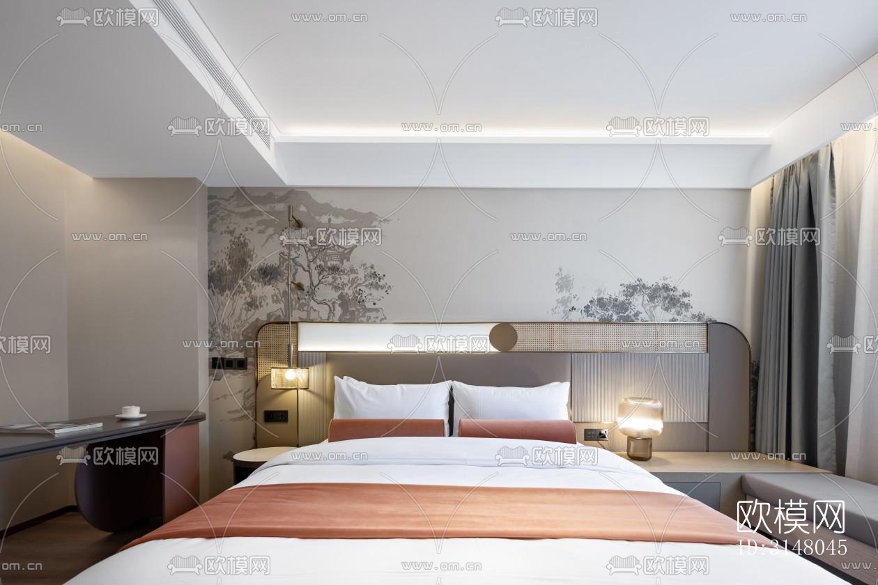 现代酒店民宿效果图下载（渲染图7）