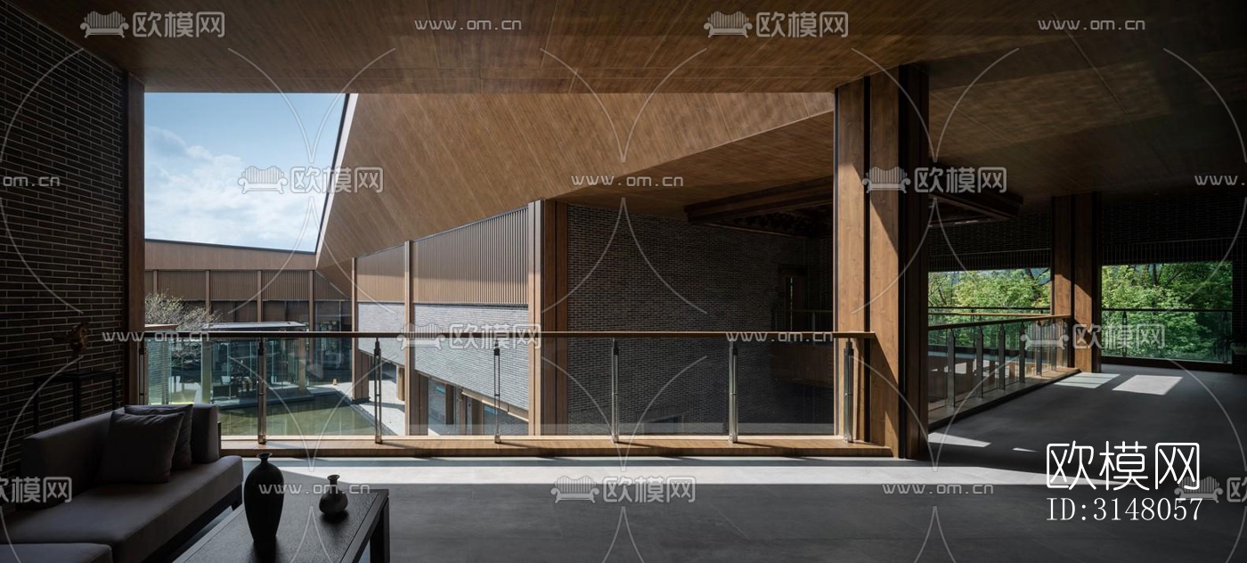 现代酒店民宿效果图下载（渲染图12）