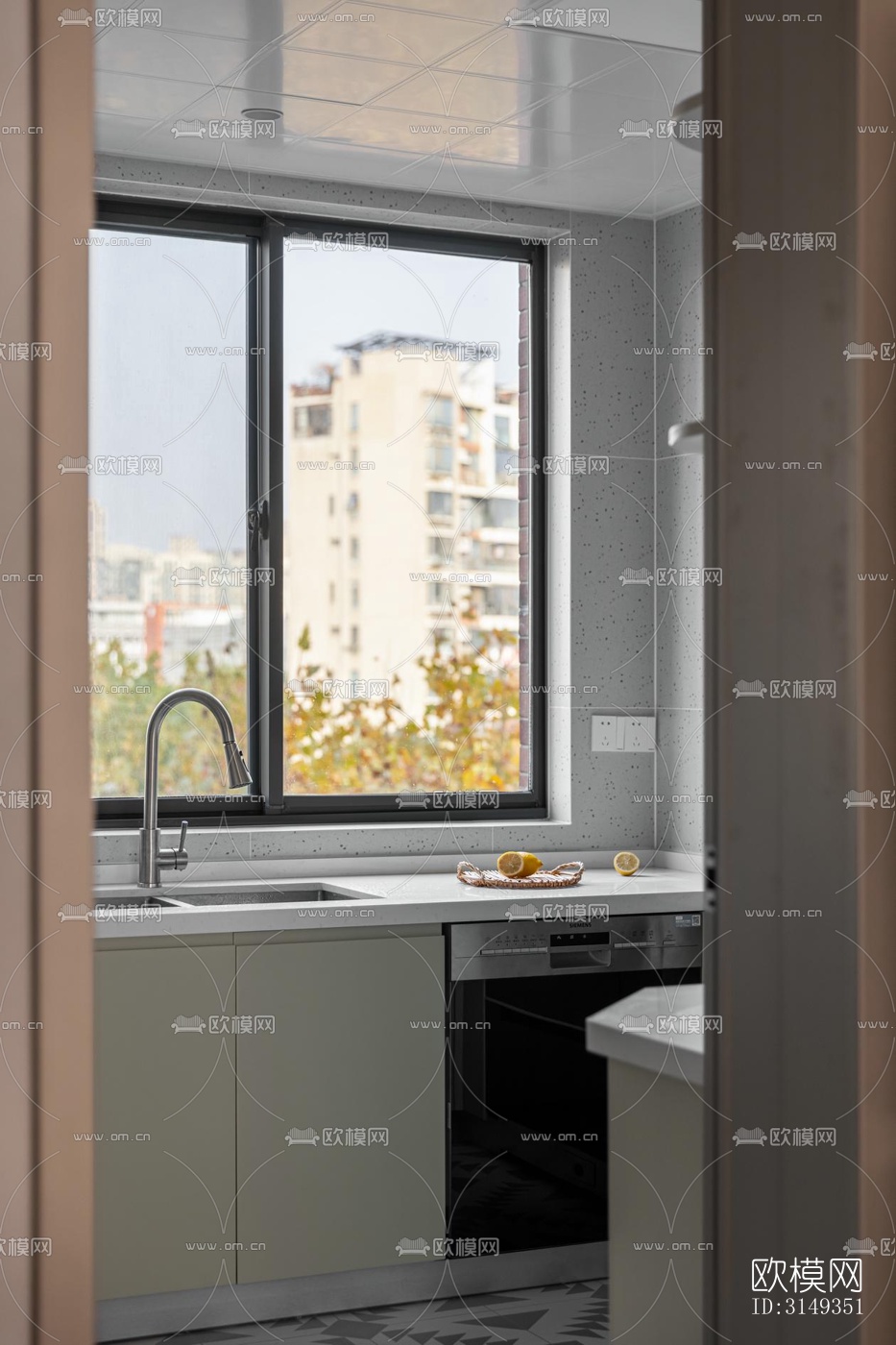 现代平层效果图下载（渲染图12）