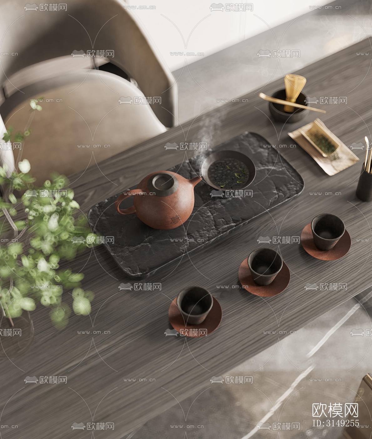 现代平层效果图下载（渲染图6）