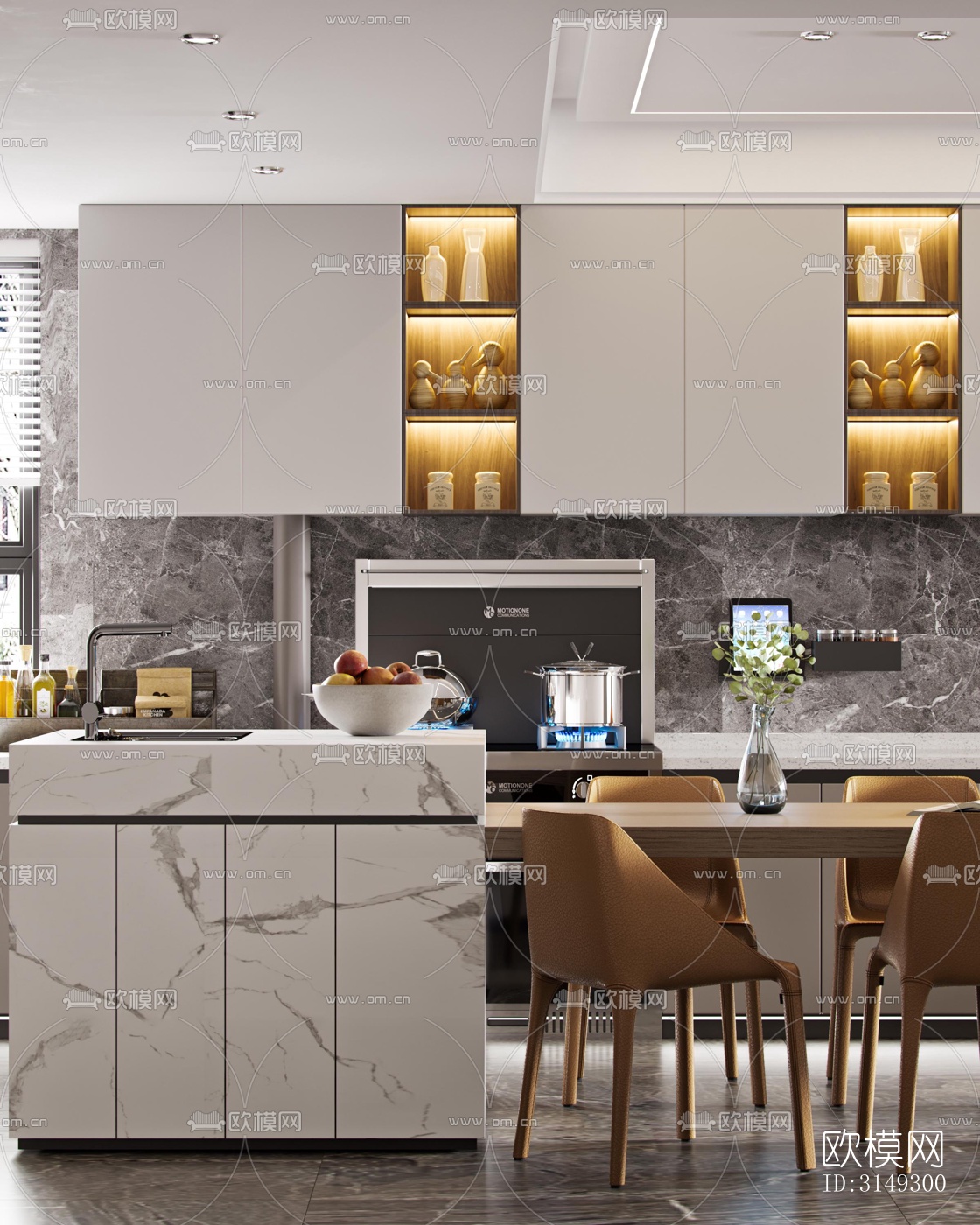 现代平层效果图下载（渲染图7）