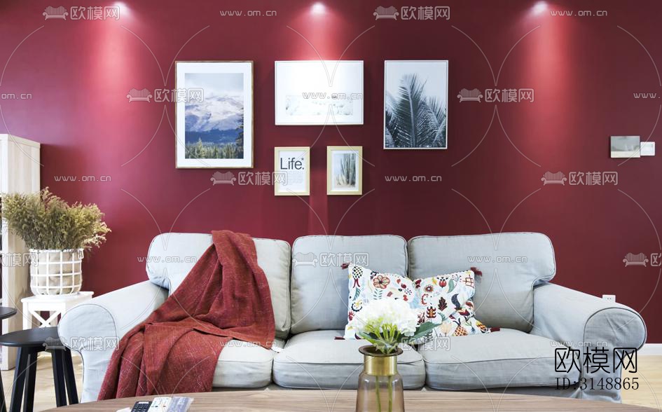 北欧平层效果图下载（渲染图3）