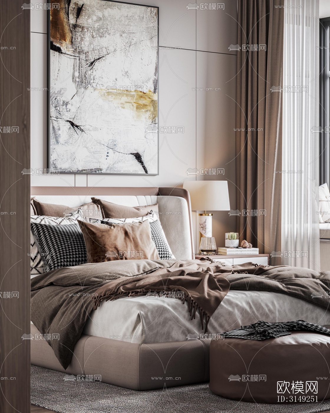 现代平层效果图下载（渲染图2）