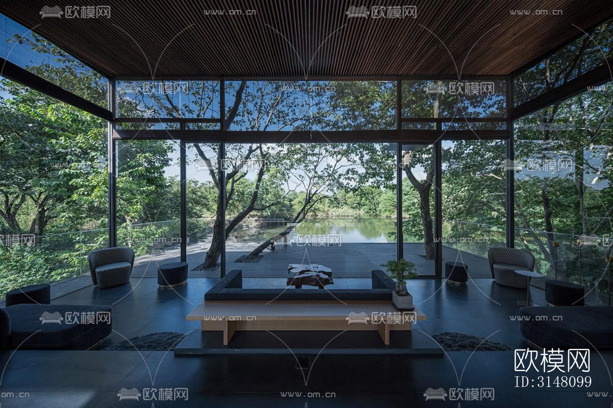 现代酒店民宿效果图下载（渲染图6）