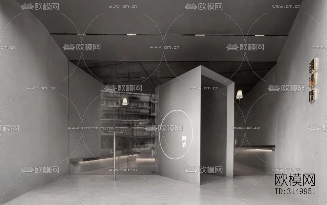 高级灰火锅烤肉效果图下载（渲染图14）