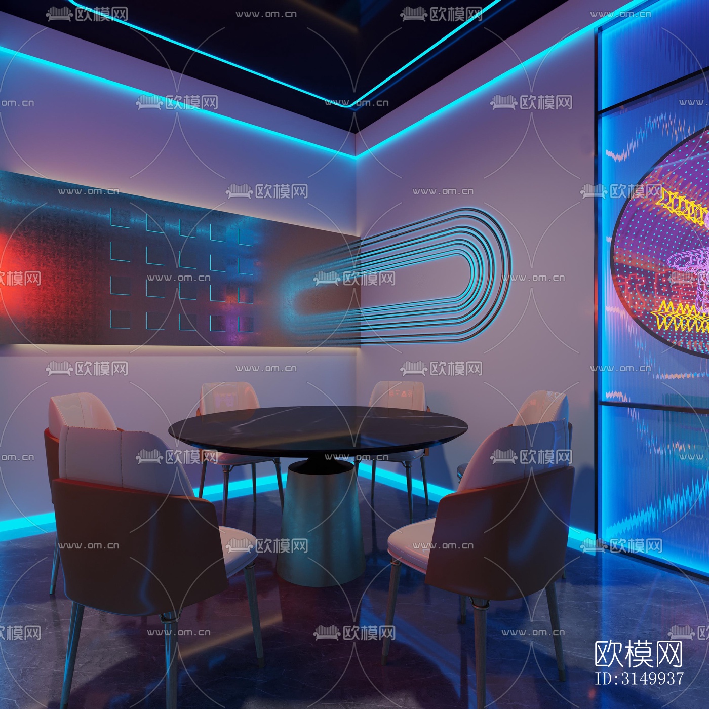 现代火锅烤肉效果图下载（渲染图8）