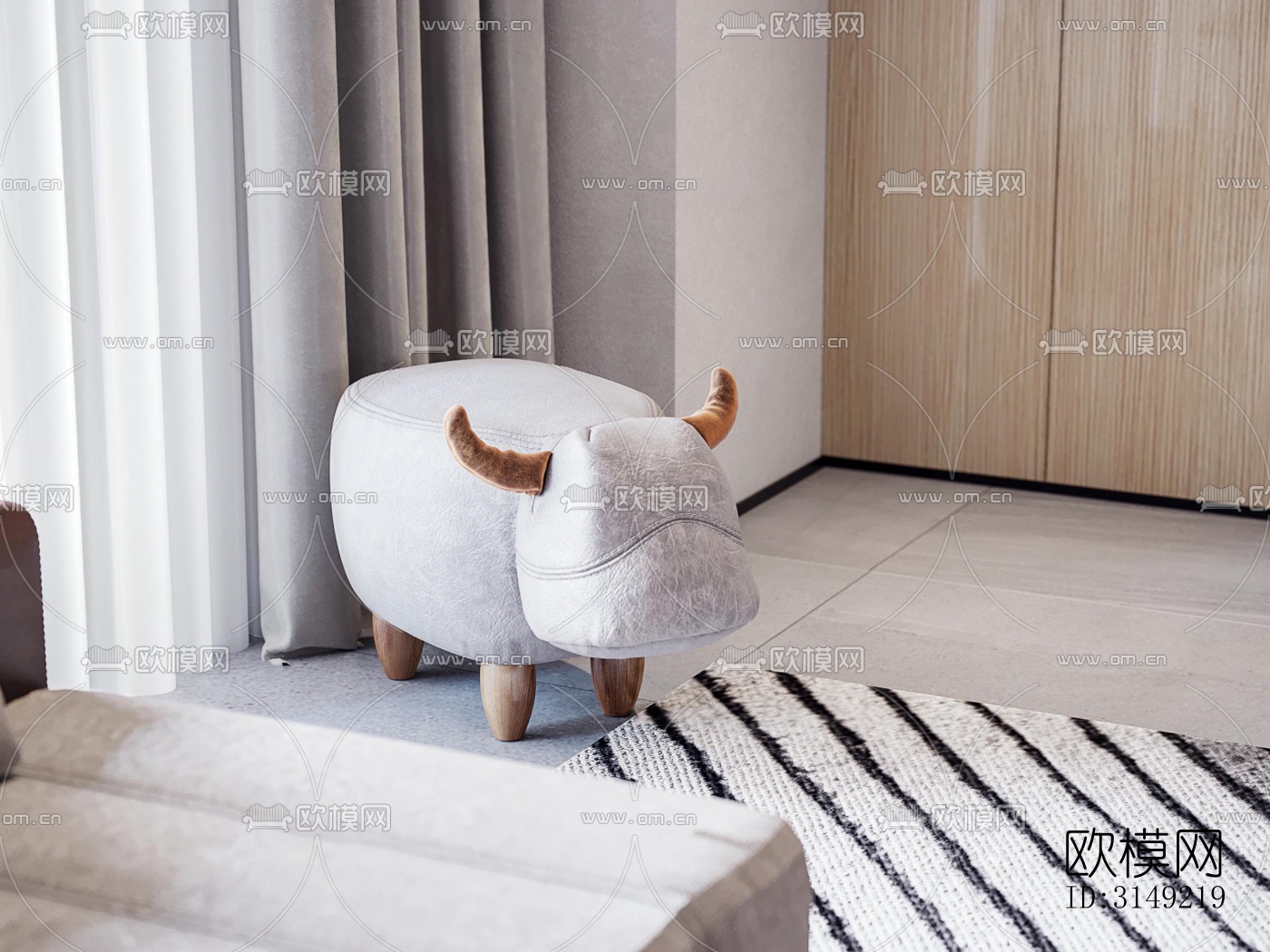 现代平层效果图下载（渲染图4）