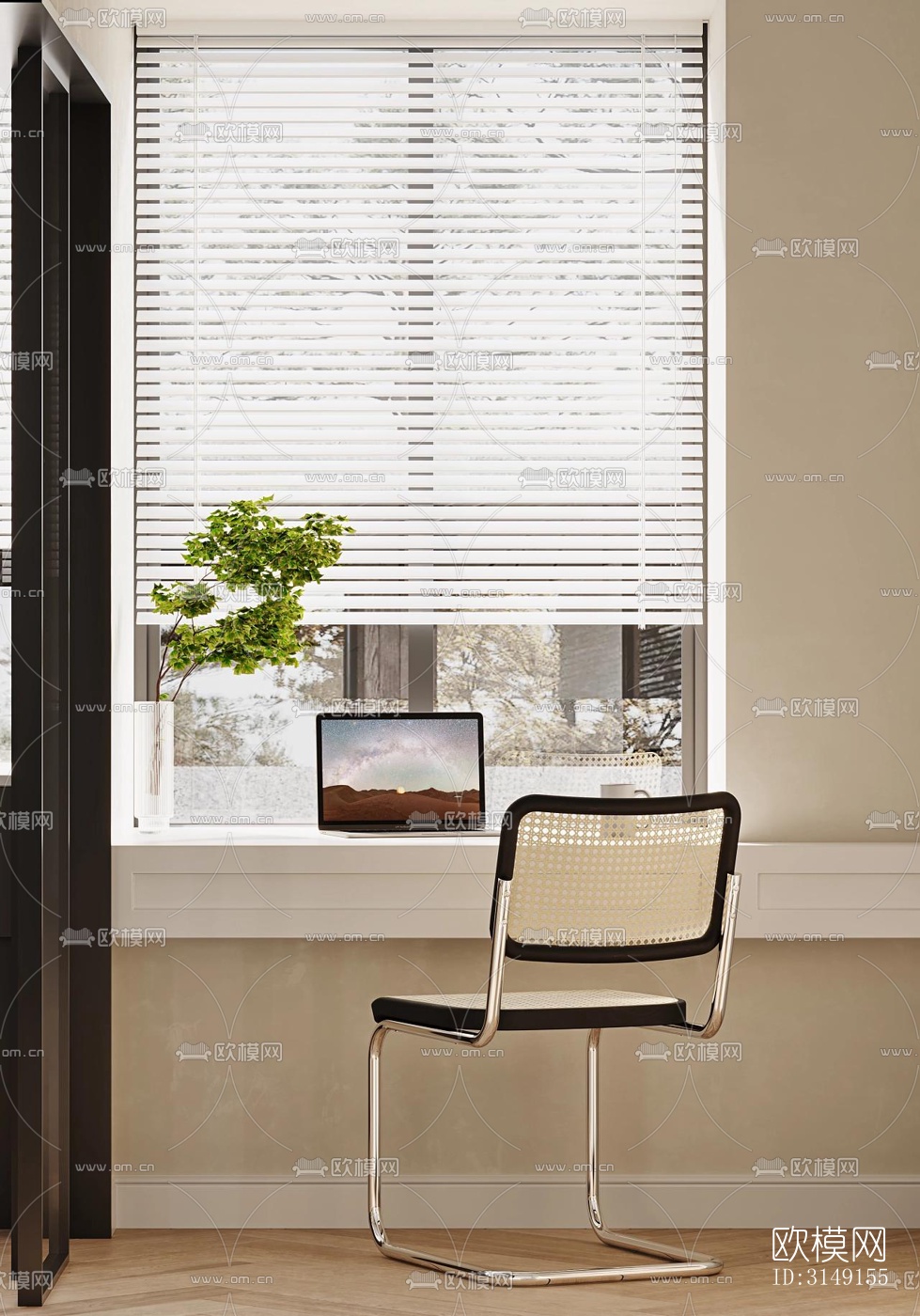 法式平层效果图下载（渲染图5）