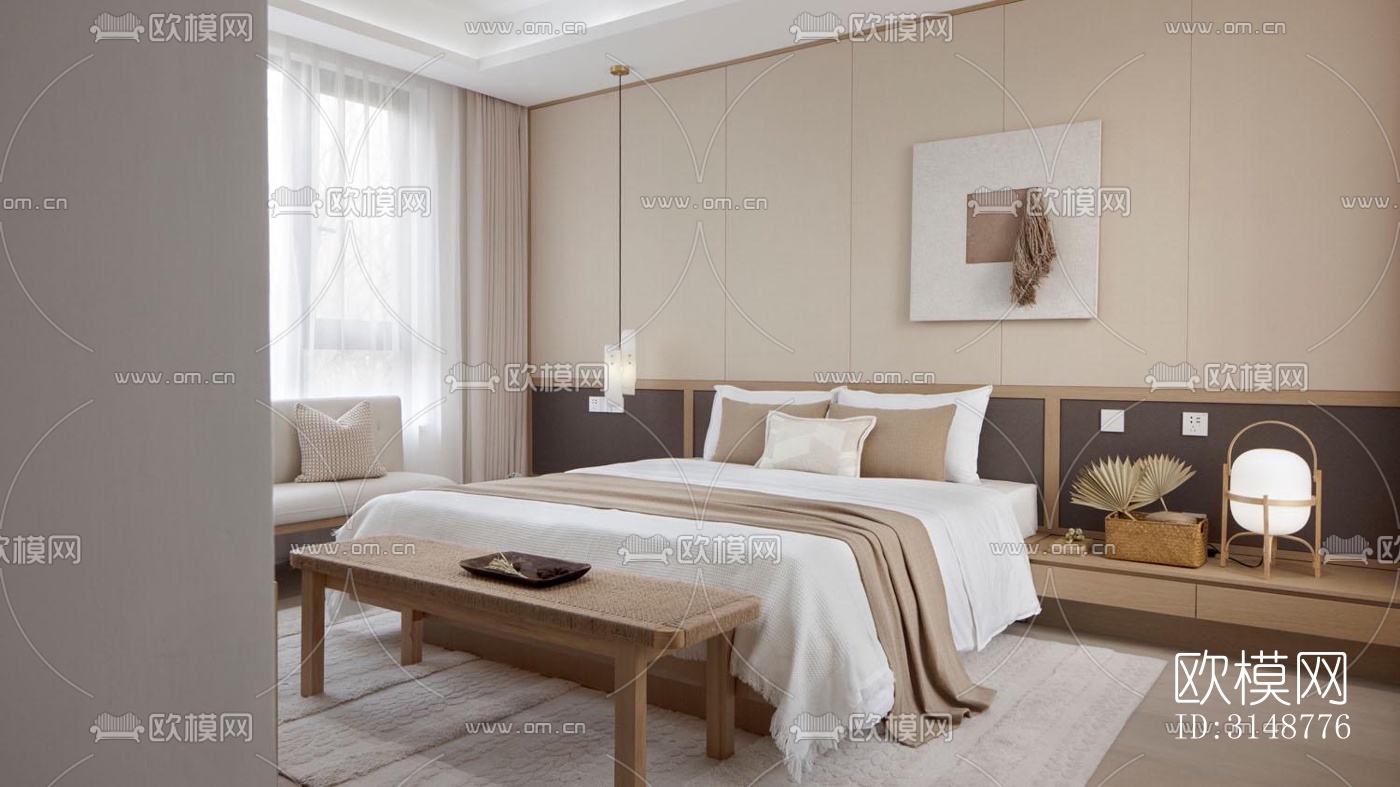 侘寂平层效果图下载（渲染图5）