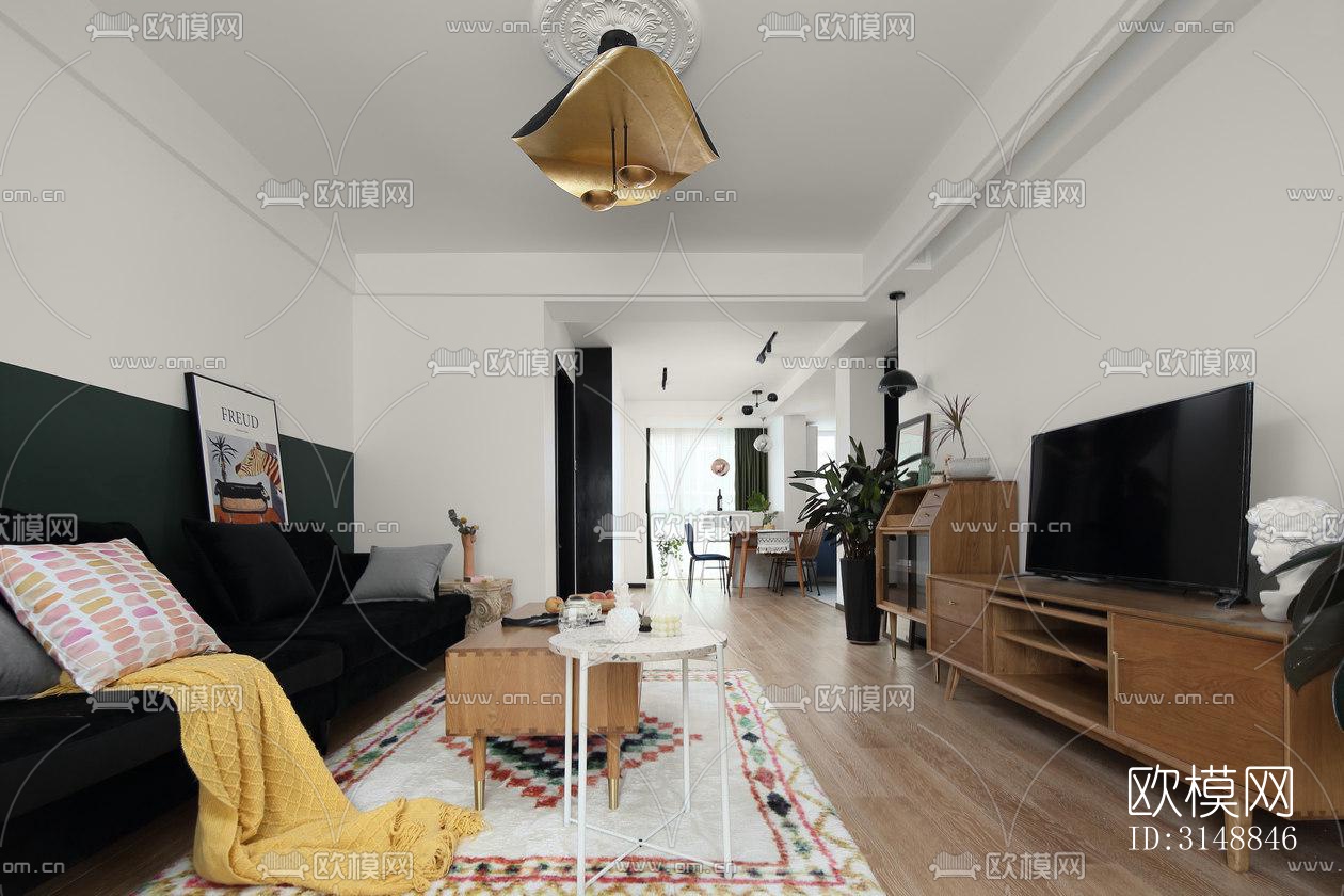 北欧平层效果图下载（渲染图6）