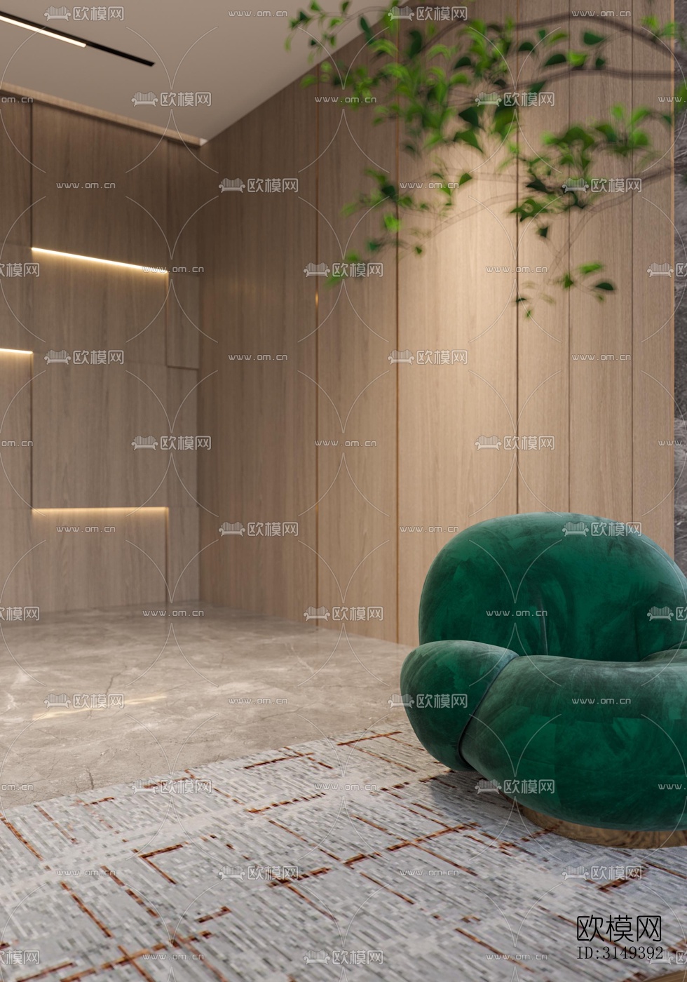 现代平层效果图下载（渲染图10）