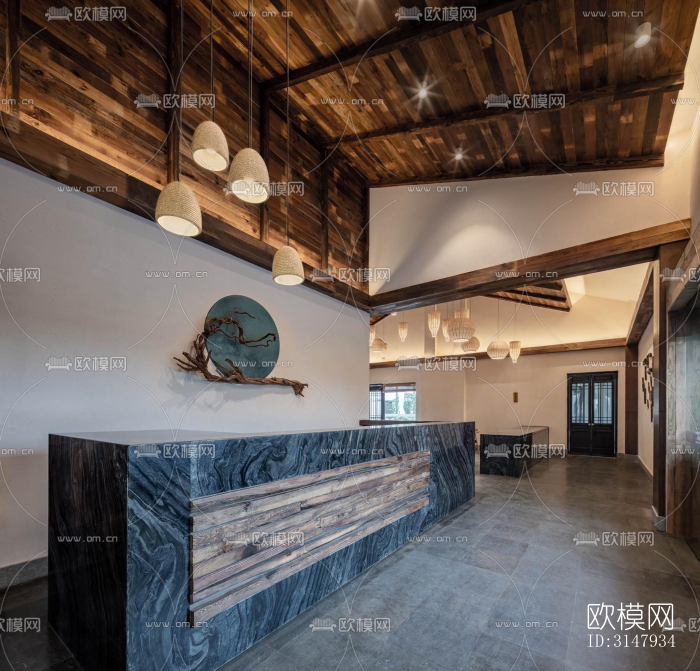 侘寂酒店民宿效果图下载（渲染图1）