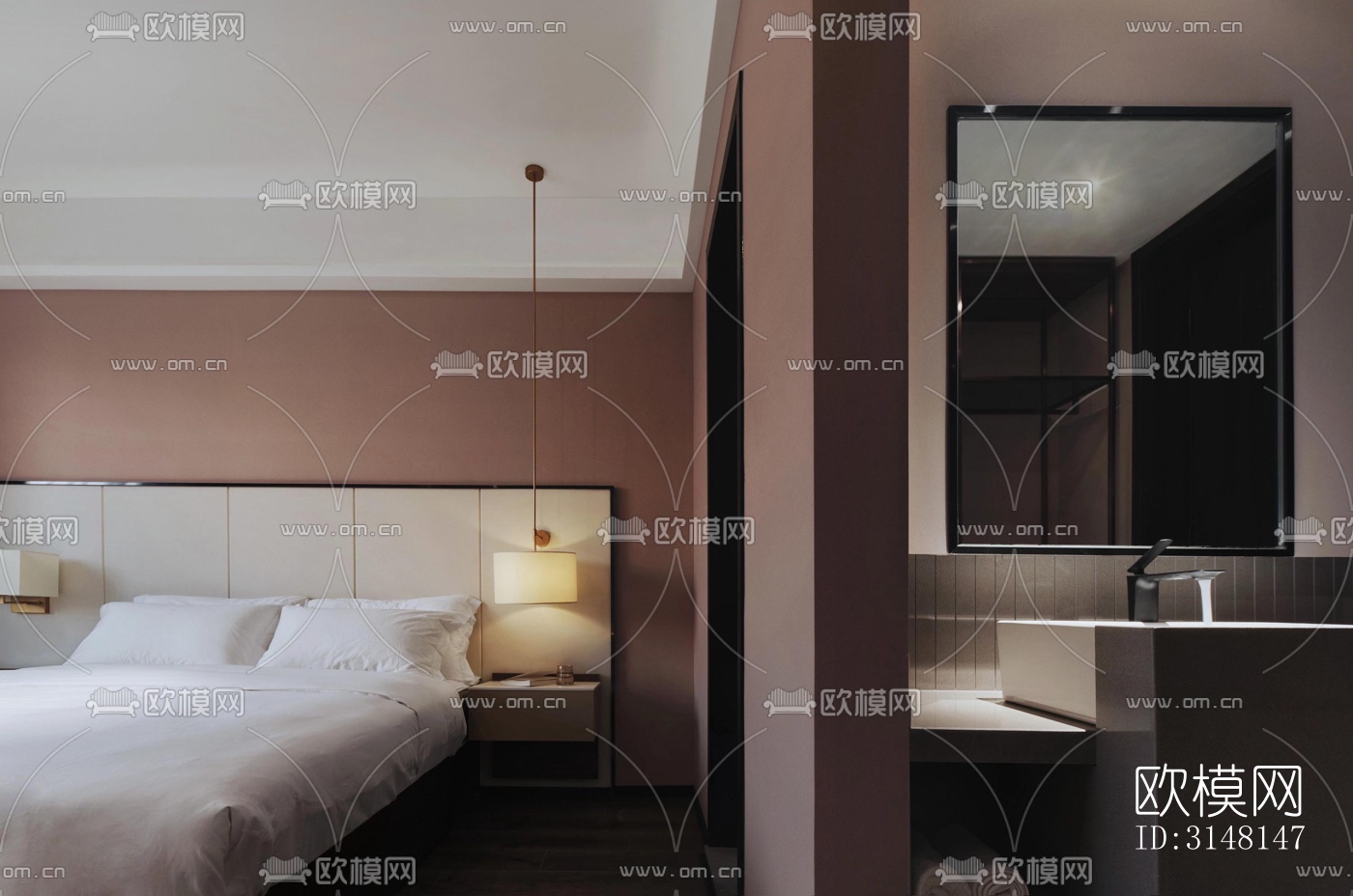 现代酒店民宿效果图下载（渲染图17）