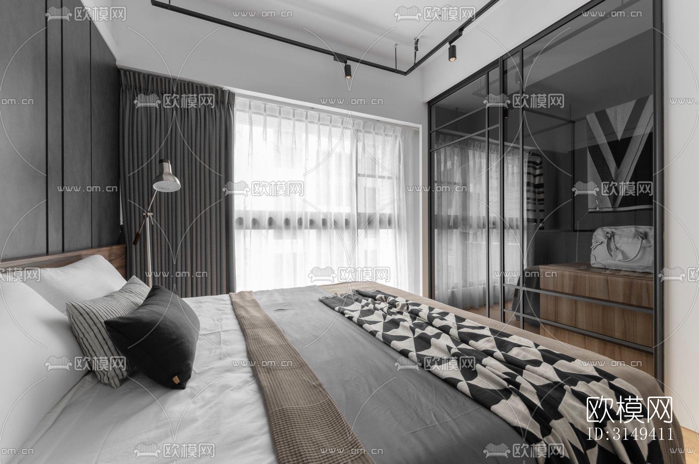 现代平层效果图下载（渲染图13）