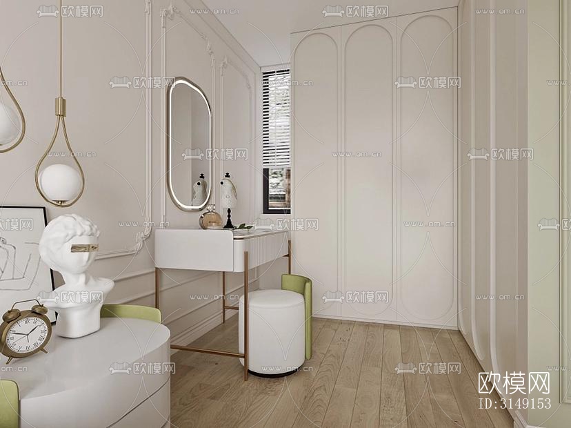 法式平层效果图下载（渲染图5）