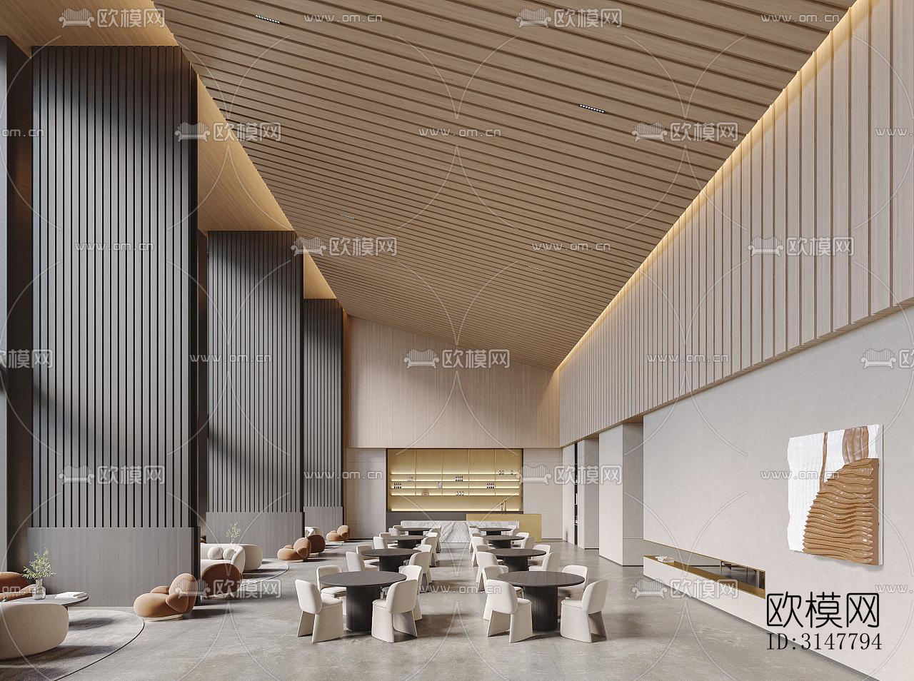 侘寂售楼处效果图下载（渲染图7）