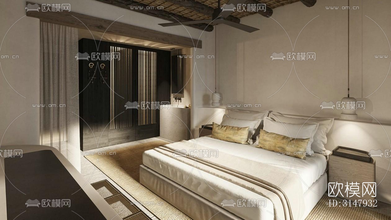 侘寂酒店民宿效果图下载（渲染图11）