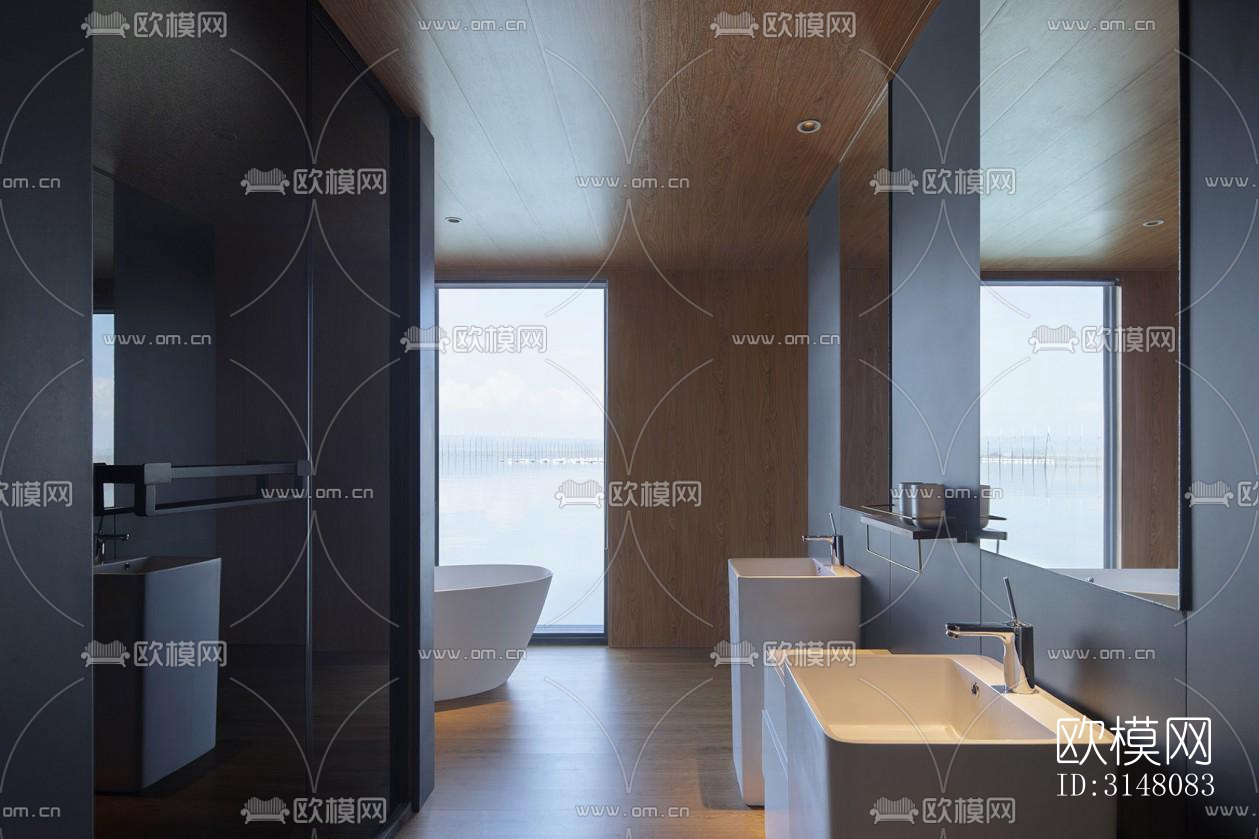 现代酒店民宿效果图下载（渲染图16）