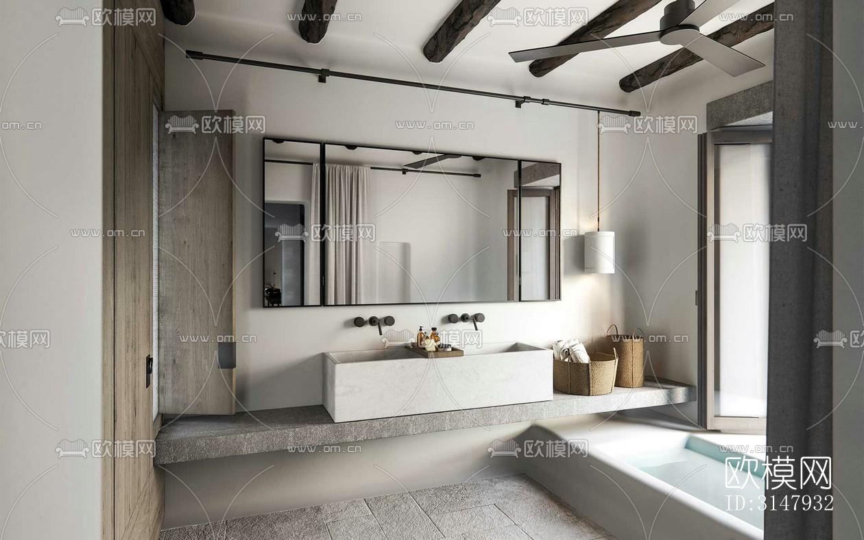 侘寂酒店民宿效果图下载（渲染图14）