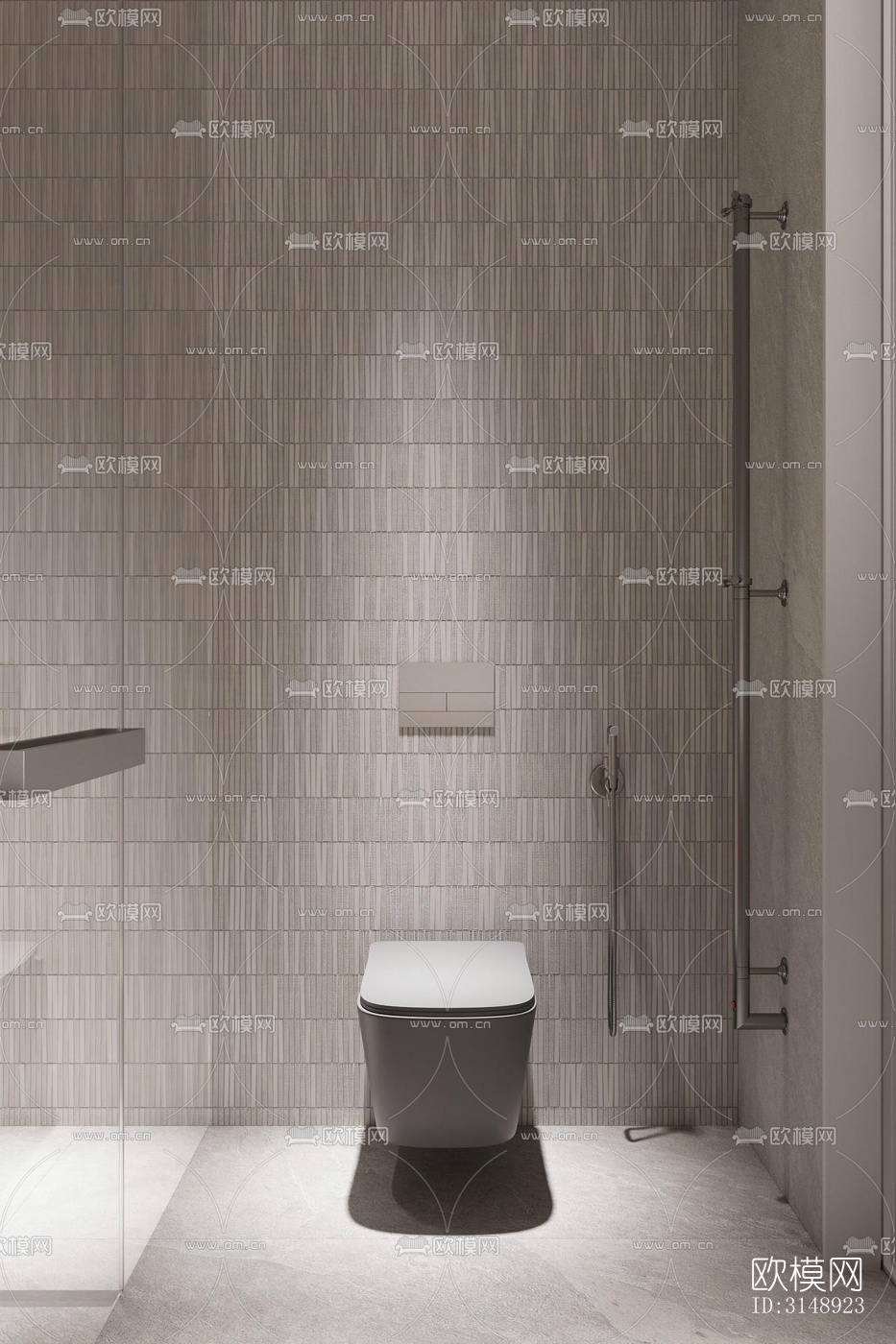 奶油风平层效果图下载（渲染图16）