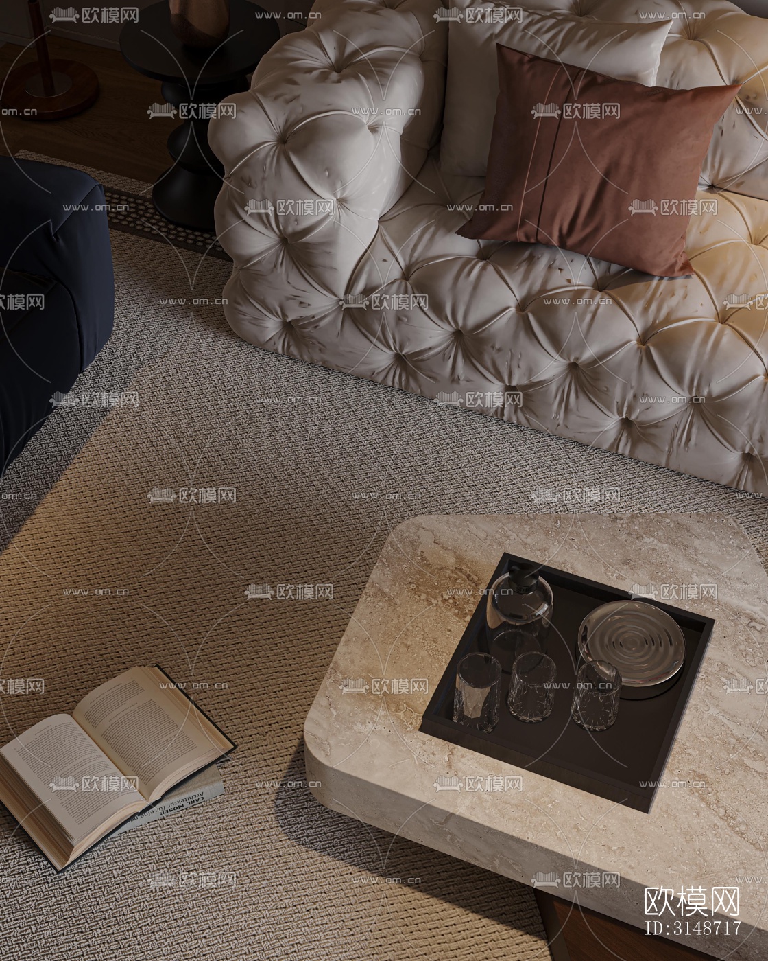 中古风平层效果图下载（渲染图1）