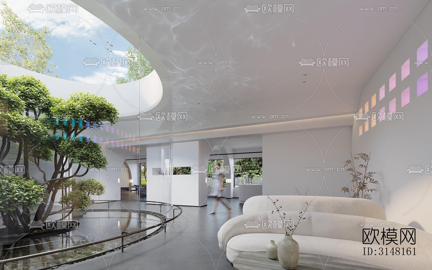 现代酒店民宿效果图下载（渲染图2）