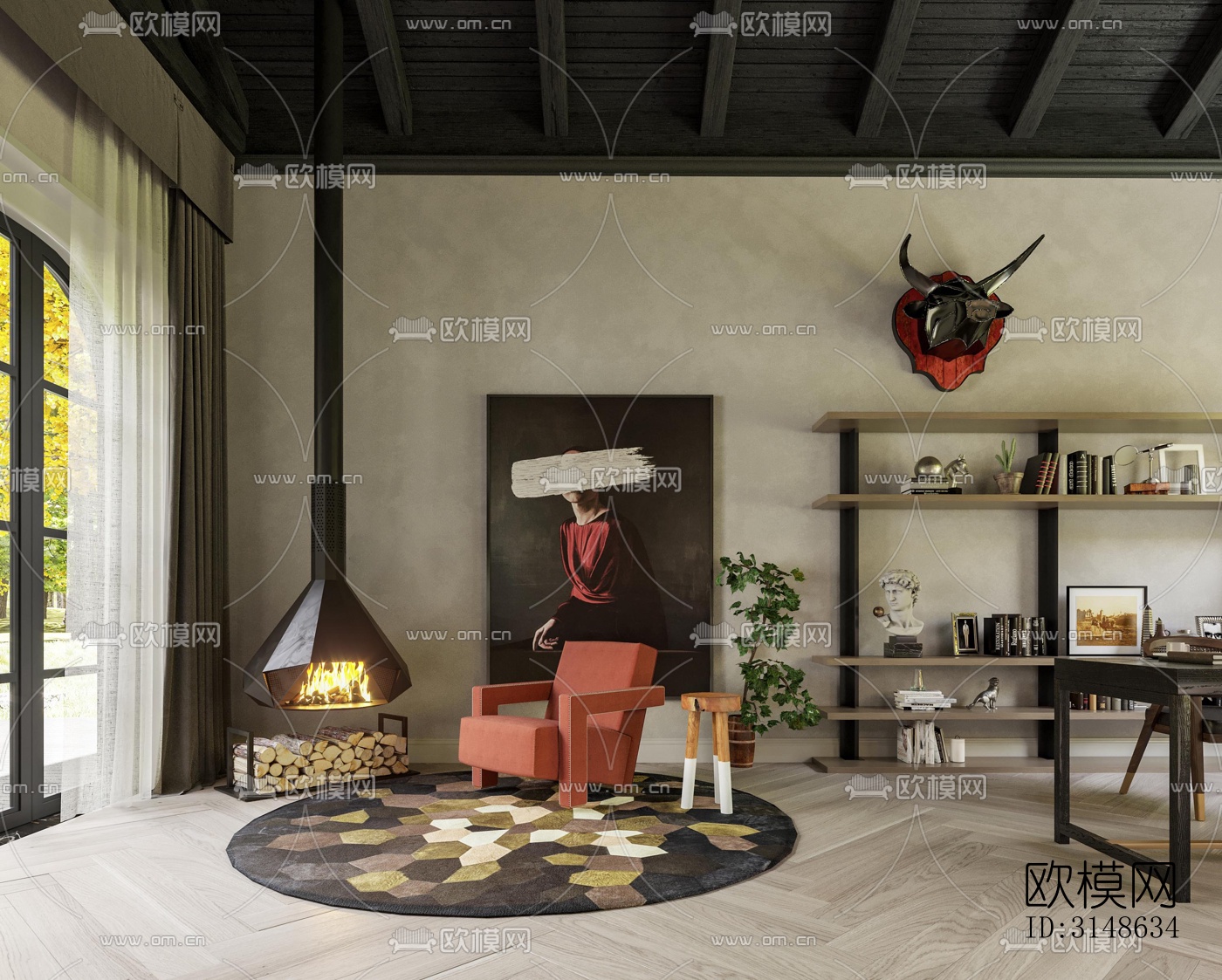 法式别墅效果图下载（渲染图4）