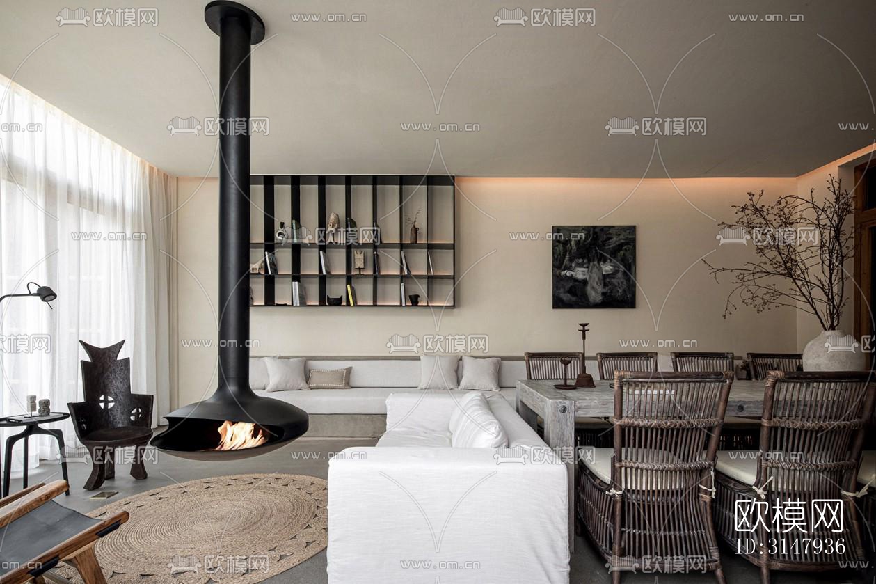 侘寂酒店民宿效果图下载（渲染图6）