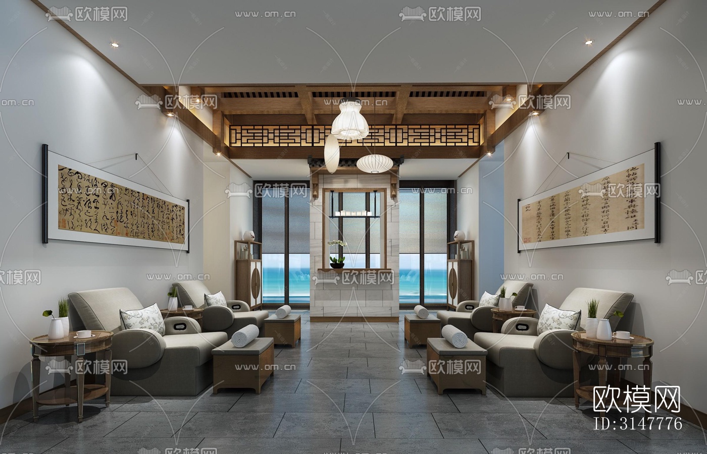 现代图书馆效果图下载（渲染图7）