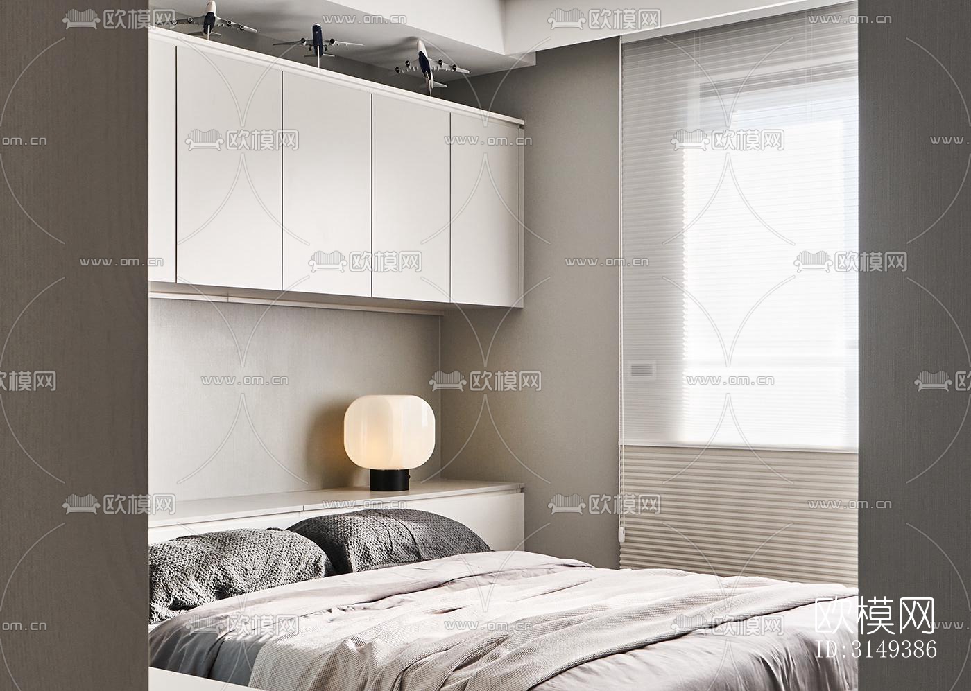 现代平层效果图下载（渲染图17）