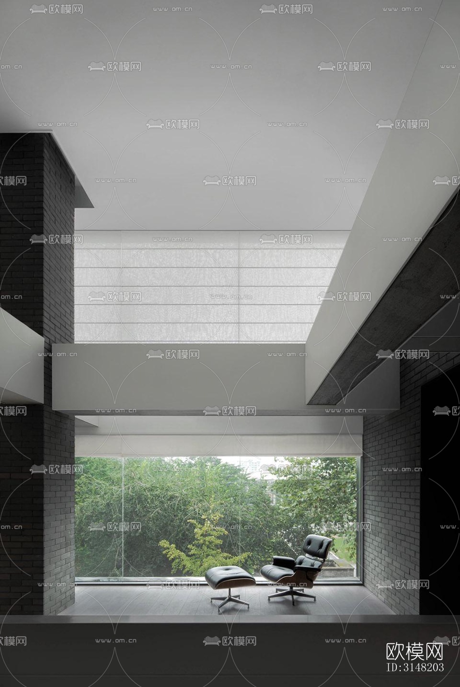 高级灰酒店民宿效果图下载（渲染图13）