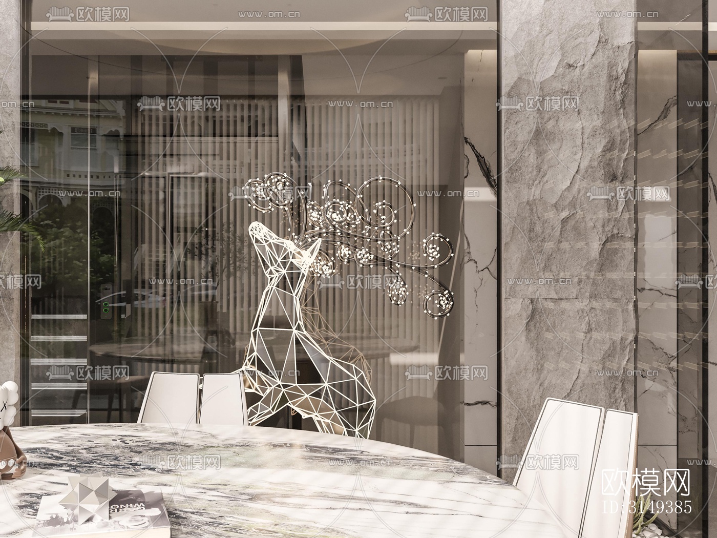 现代平层效果图下载（渲染图11）