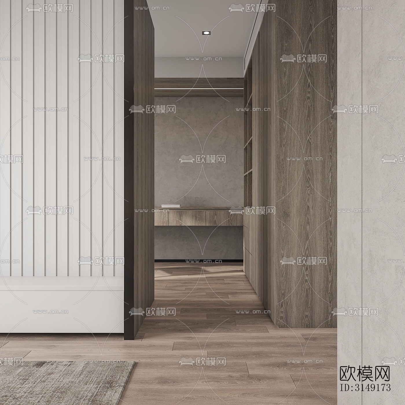 现代平层效果图下载（渲染图2）