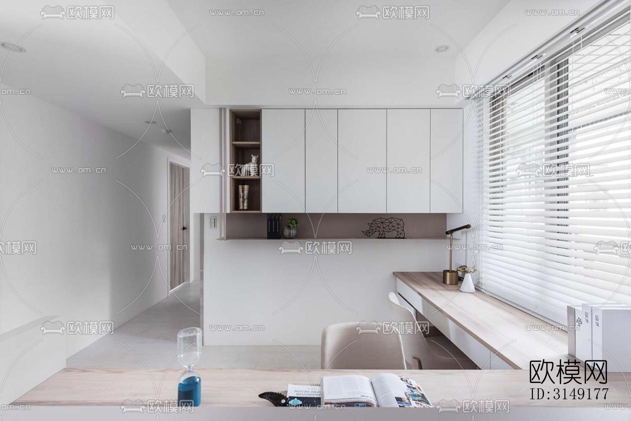 现代平层效果图下载（渲染图10）