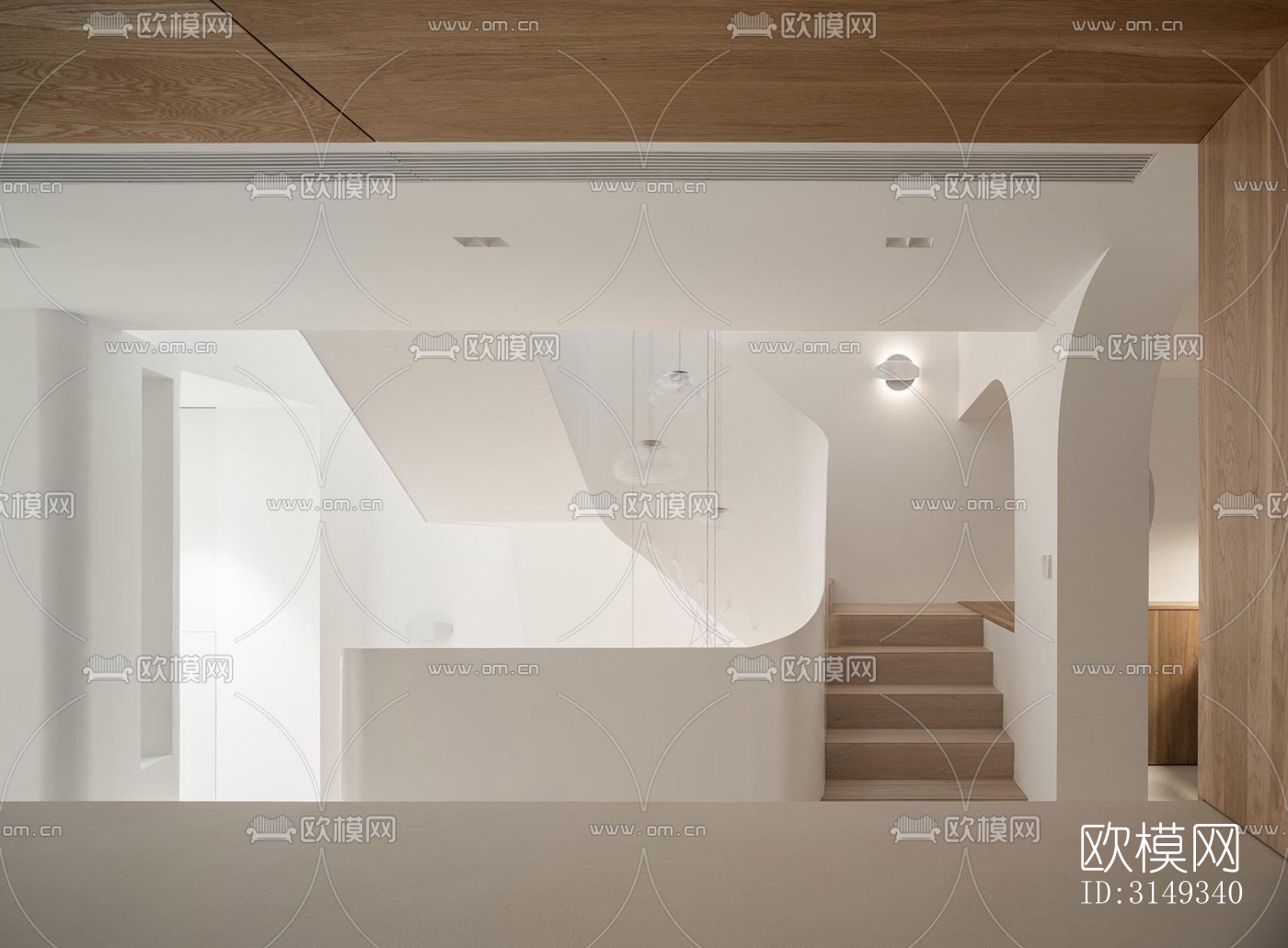 现代平层效果图下载（渲染图1）