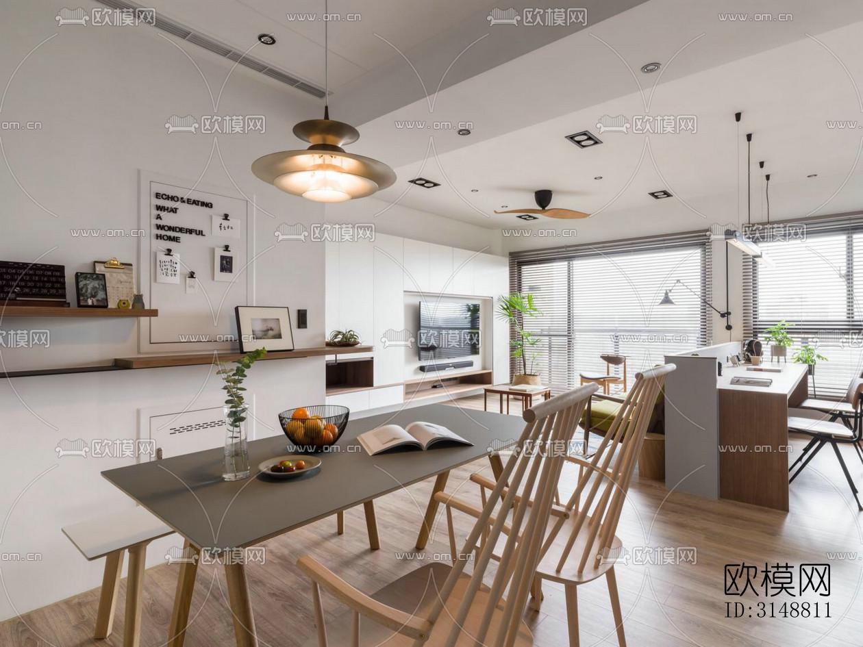 北欧平层效果图下载（渲染图16）